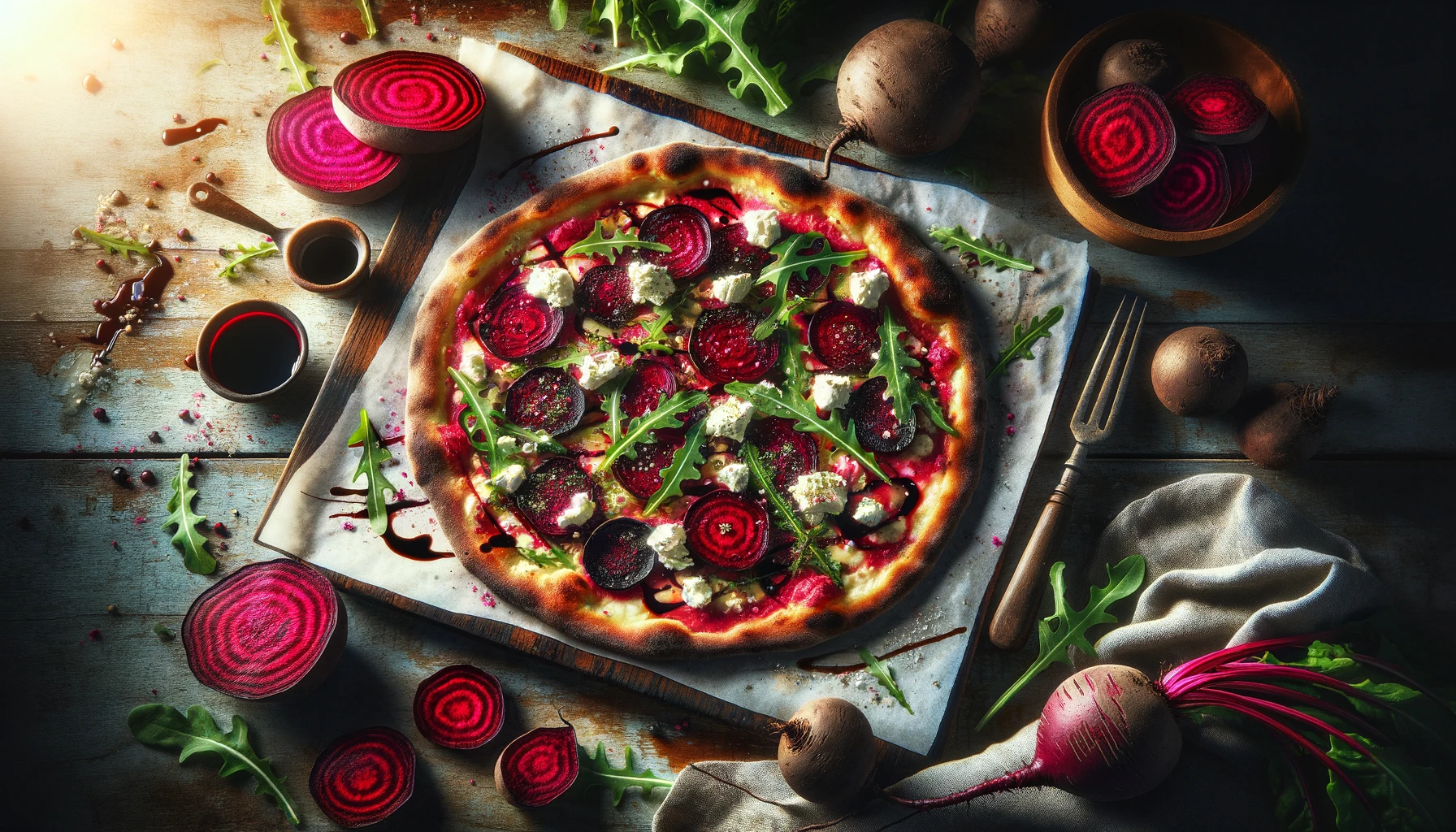Rode Bieten Pizza: Een Unieke Twist op een Klassieker