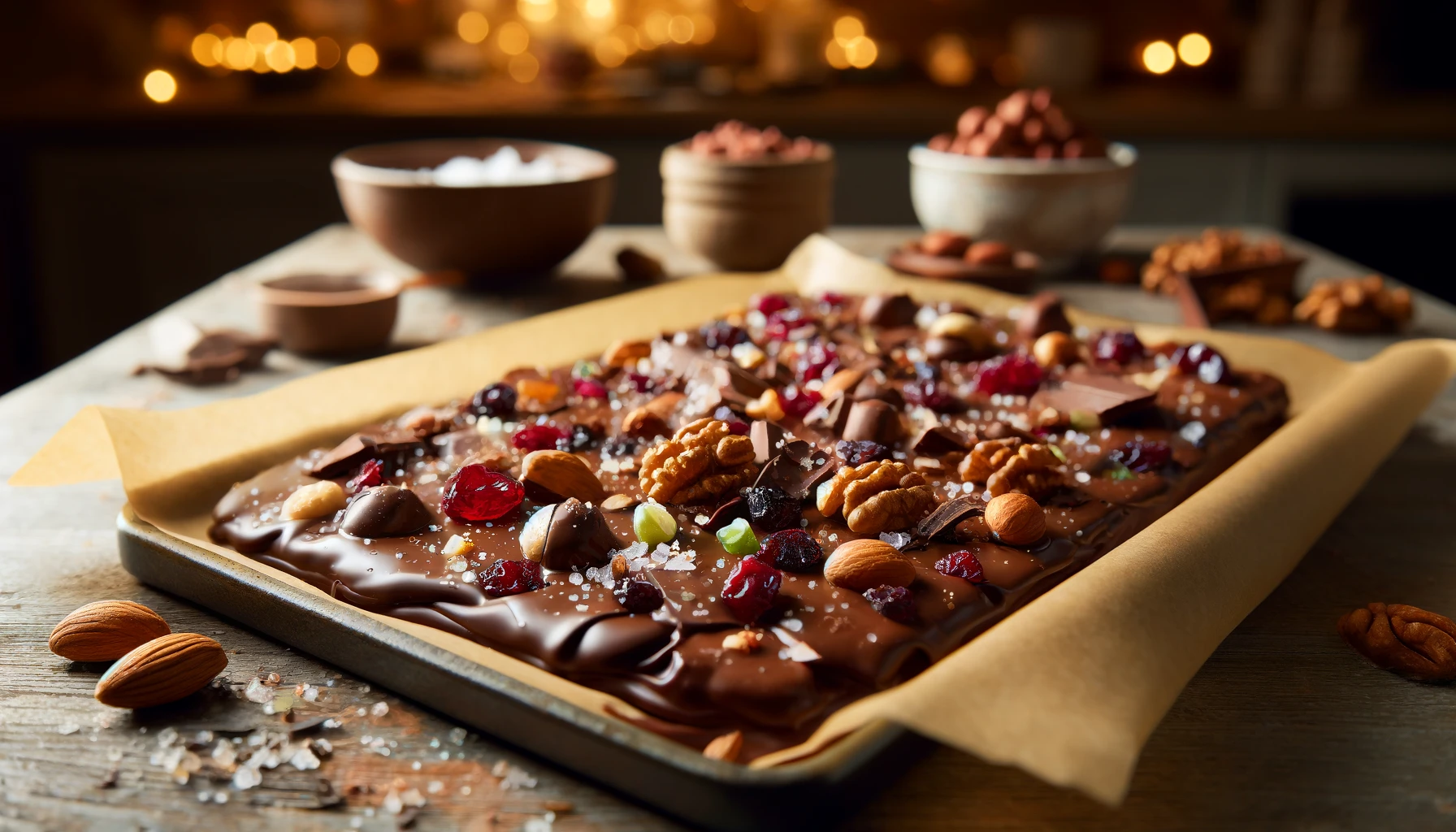 Chocolade Bark: Een Eenvoudige Traktatie van Gesmolten Chocolade