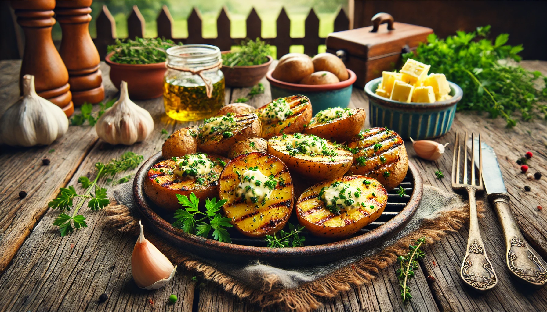 Gegrilde Aardappelen met Kruidige Boter: Perfect voor de BBQ