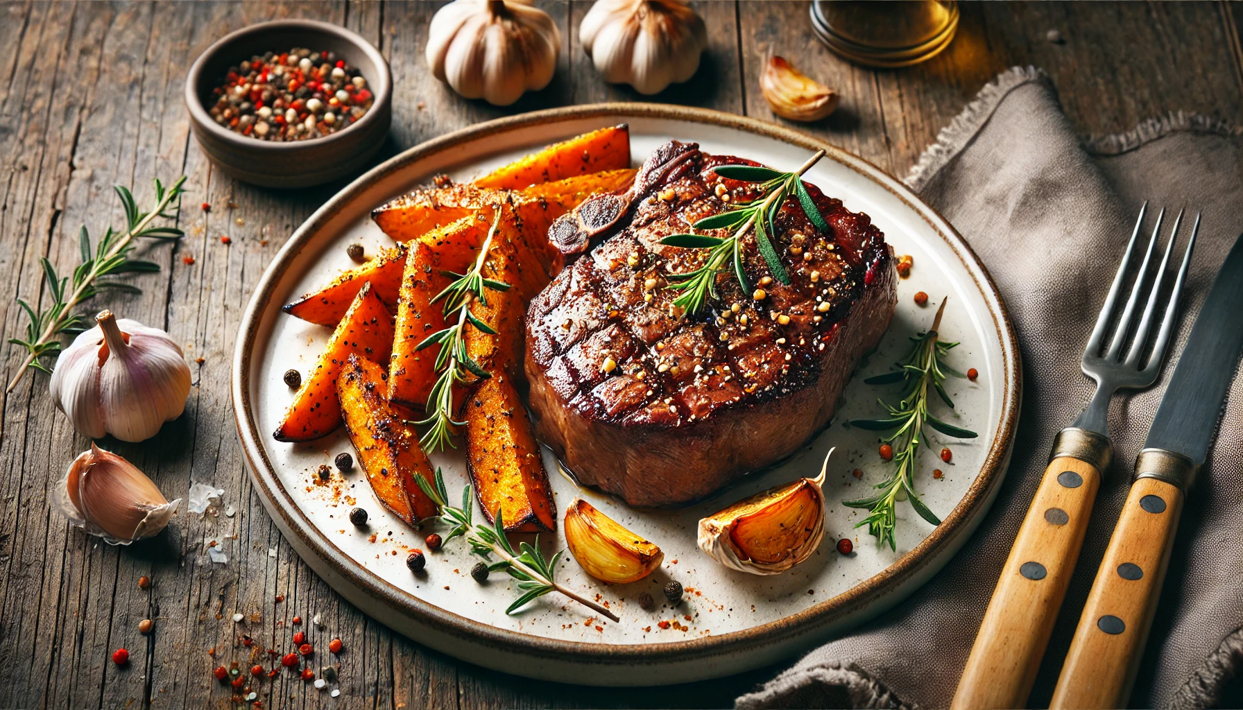 Entrecote met Zoete Aardappel