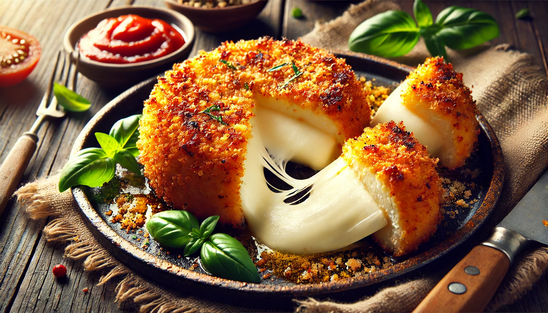 Gegrilde Mozzarella in Parmezaanse Korst: Een Hemelse Snack