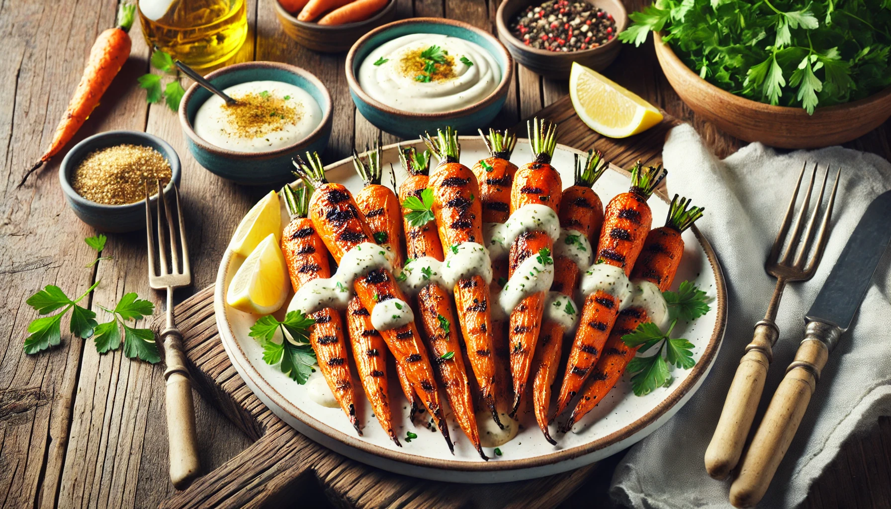 Gegrilde Wortelen met Tahini-Yoghurt: Een Verrukkelijk en Gezond Recept