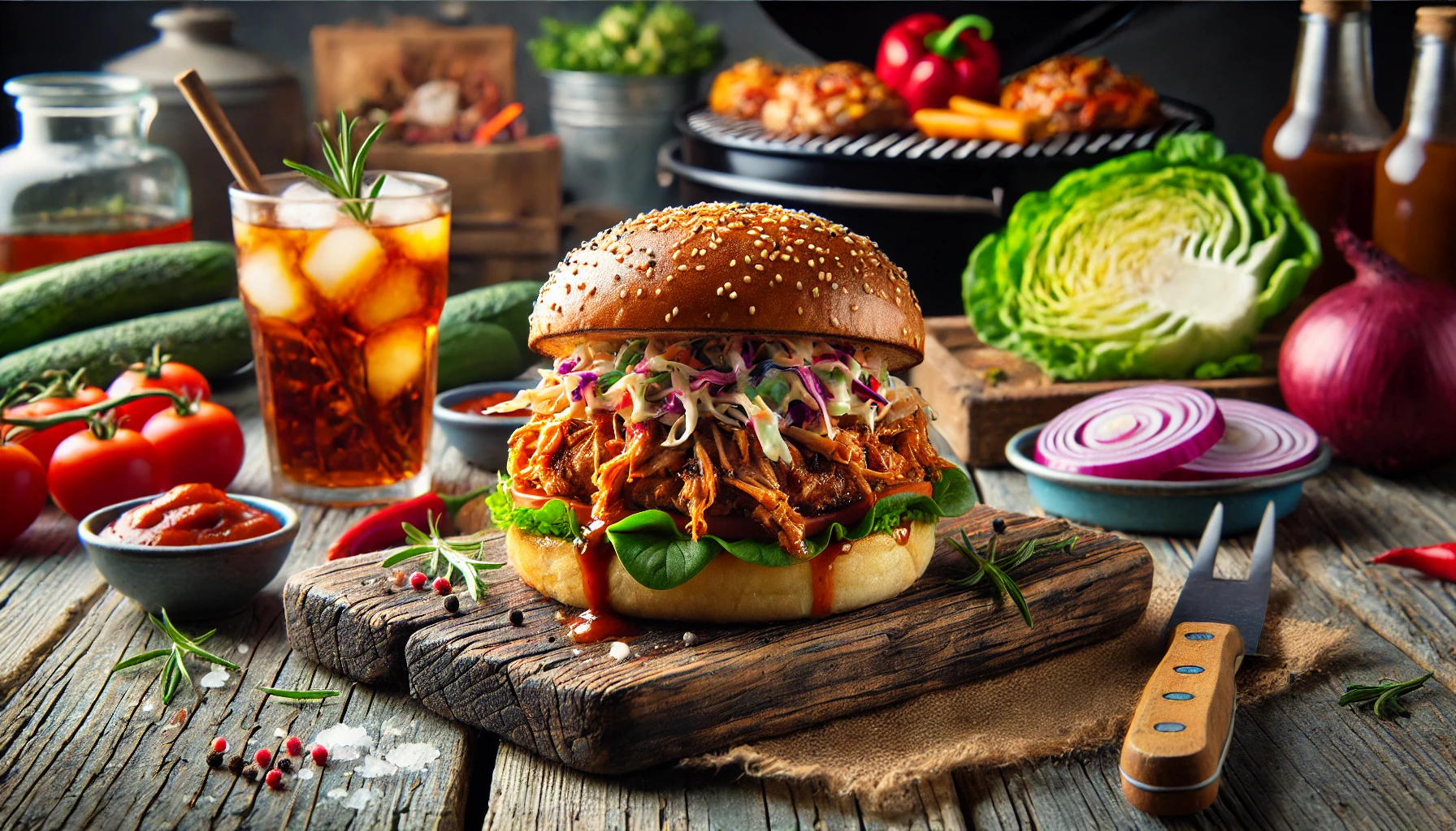 Gerookte BBQ Pulled Pork Burger: Een Smaakexplosie op de BBQ