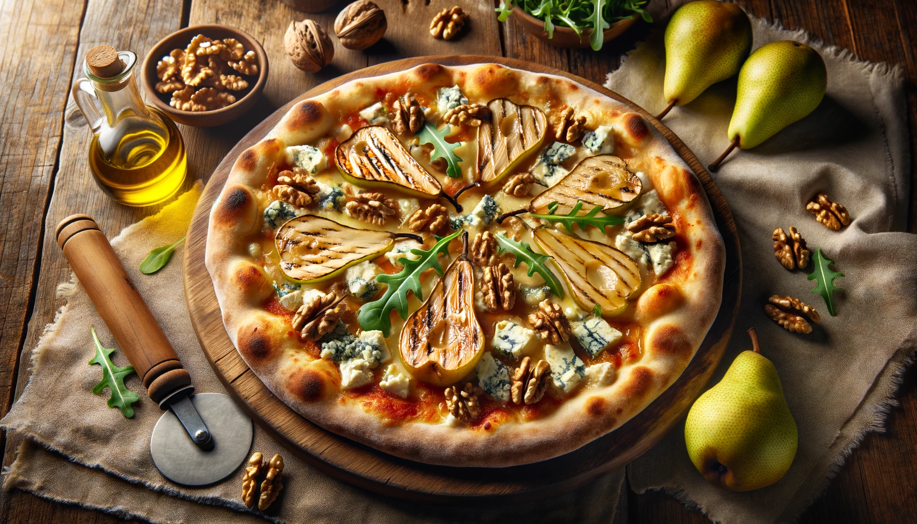 Peer en Gorgonzola Pizza met Walnoten: Een Ongewone en Verrukkelijke Topping Combinatie
