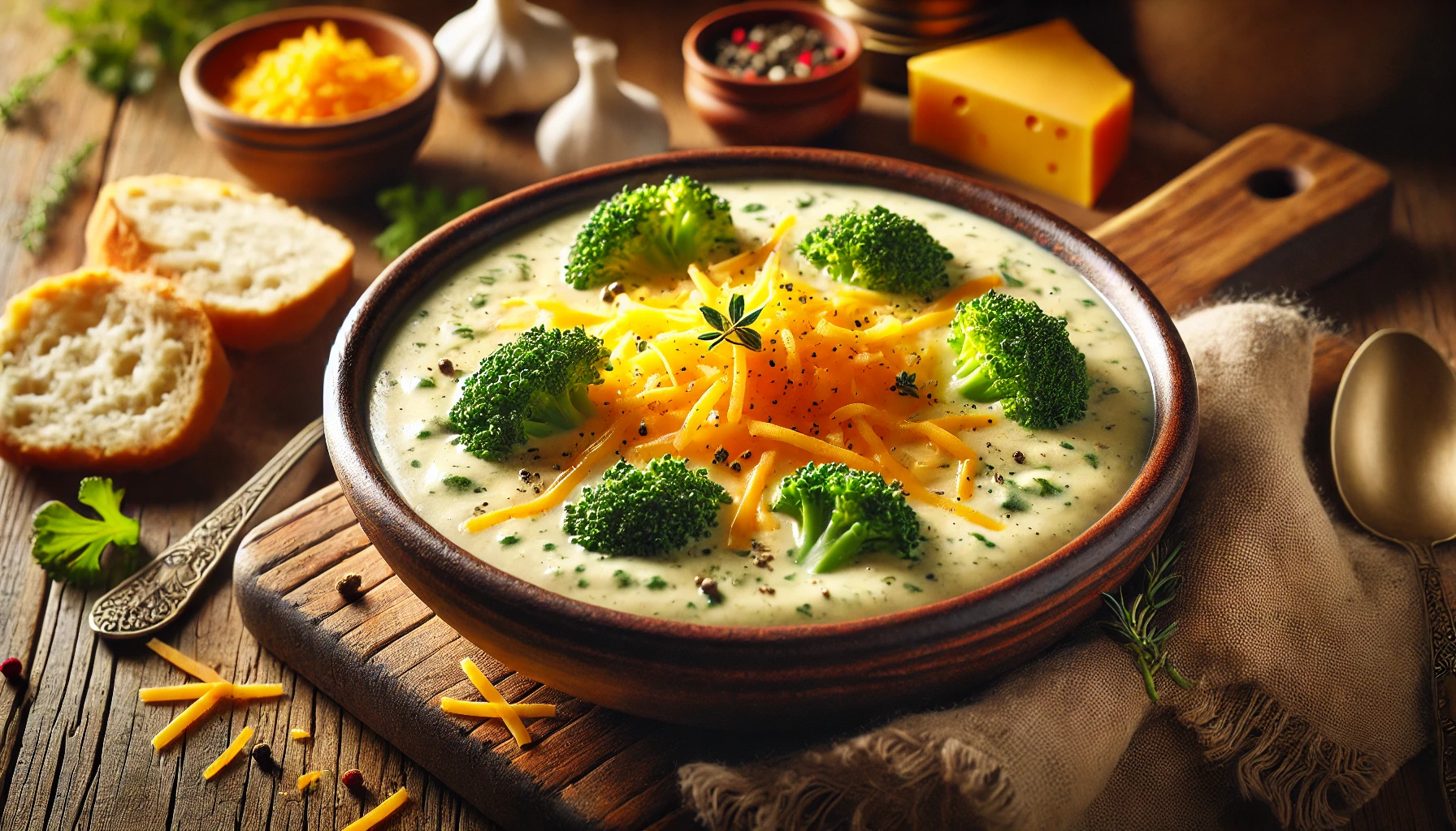 Broccoli-Cheddar Soep