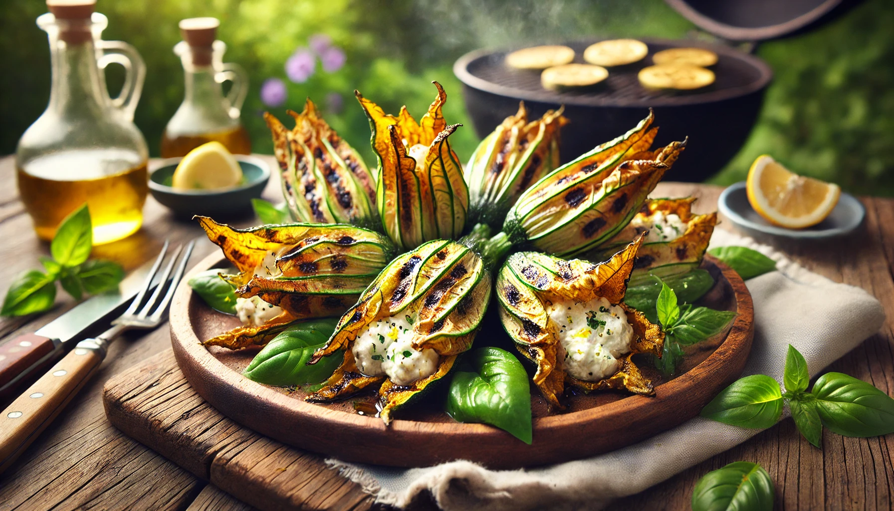 BBQ Gevulde Courgettebloemen: Een Zomers Delicatesse