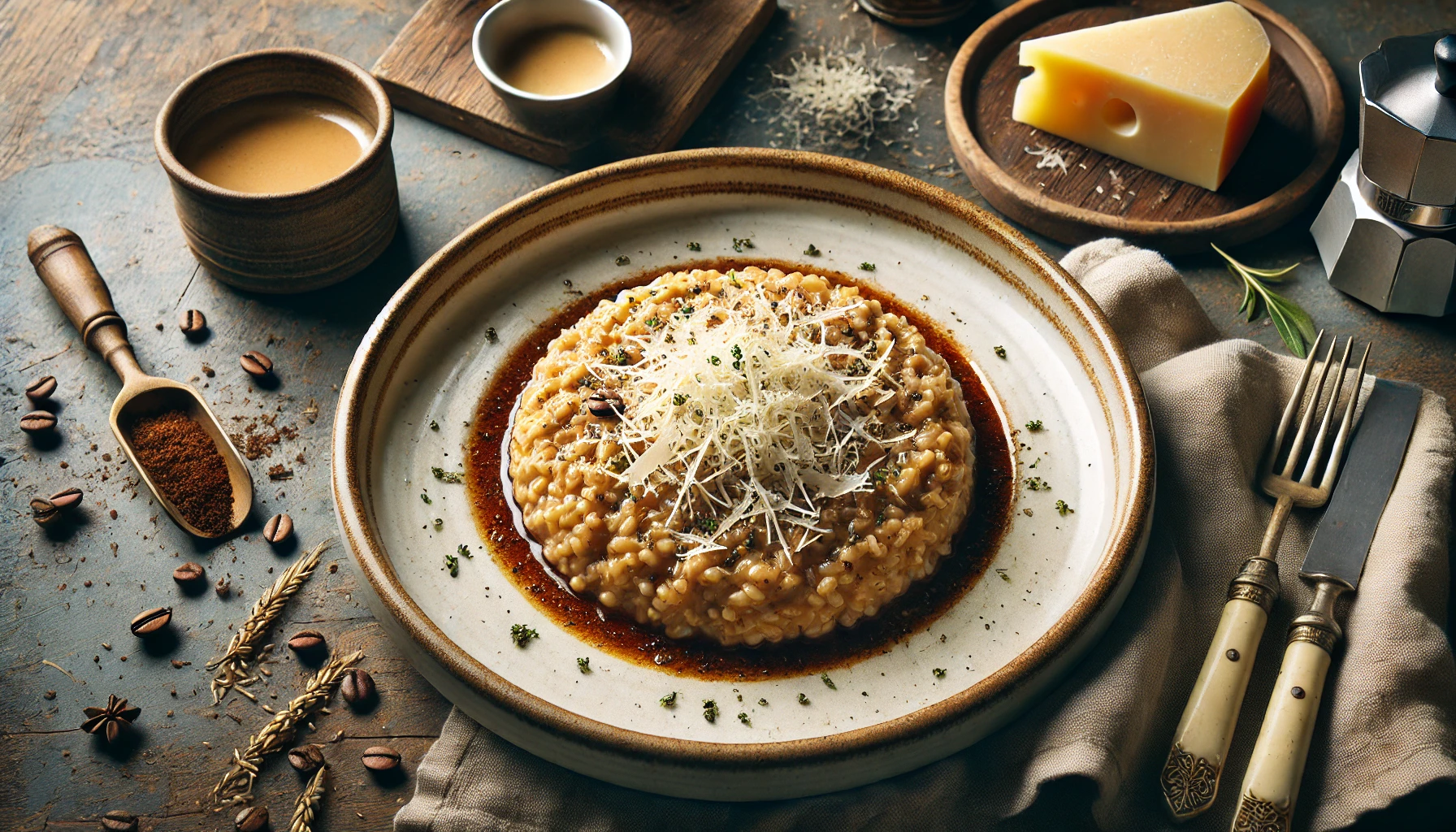 Koffie-risotto met Parmezaanse kaas: Een Gedurfde Hartige Combinatie