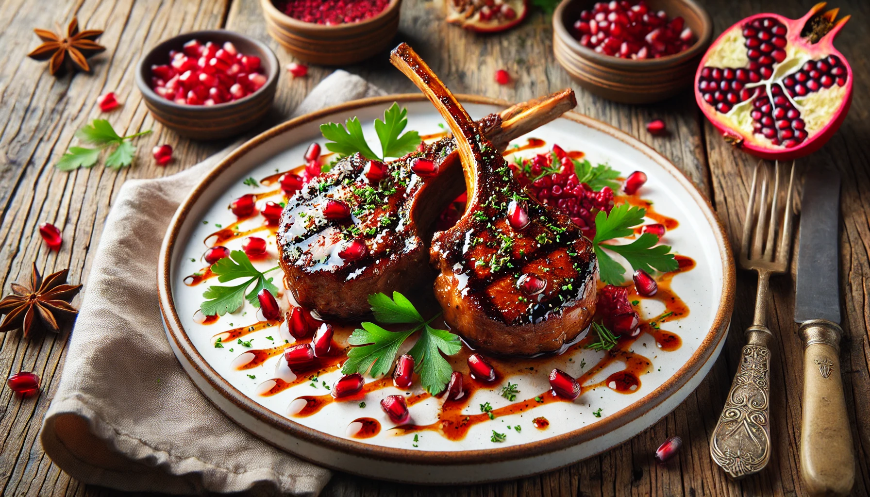 Lamskarbonades met Granaatappel: Een Smaakvolle Delicatesse