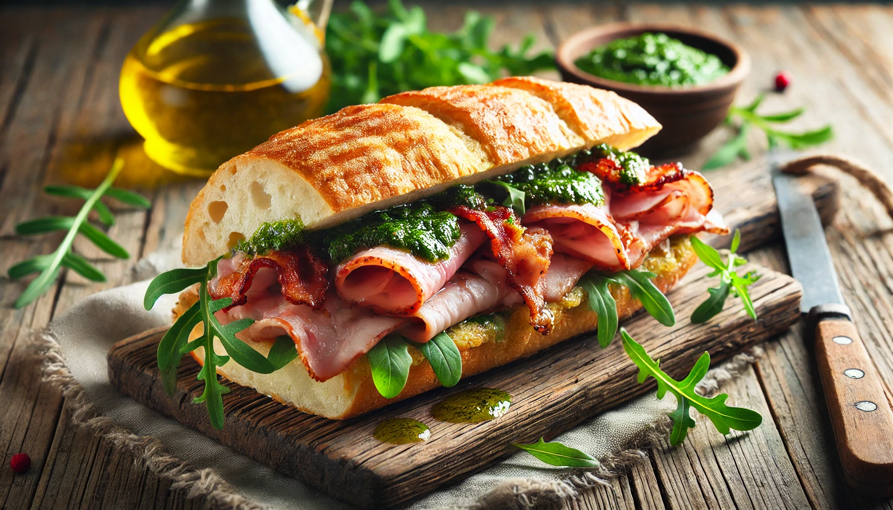 Porchetta Sandwich met Salsa Verde: Een Italiaanse Delicatesse