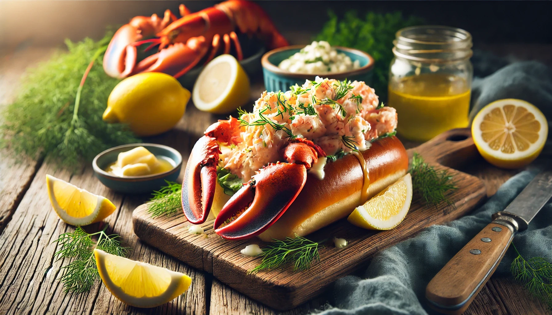 Lobster Roll met Citroenboter en Dille: Een Luxe Smaakexplosie