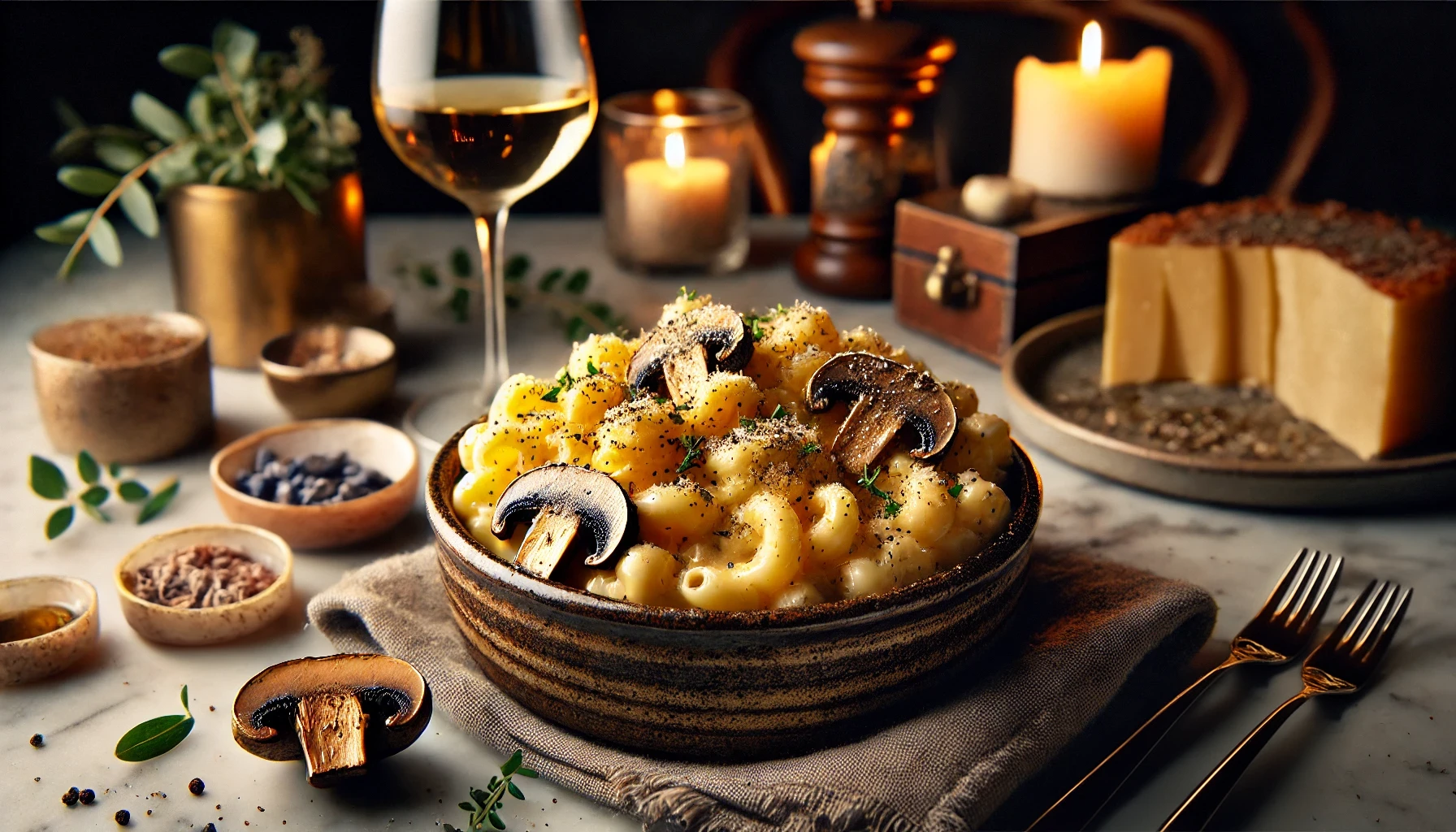 Mac and Cheese met Truffel en Champignons: Een Luxe Variant