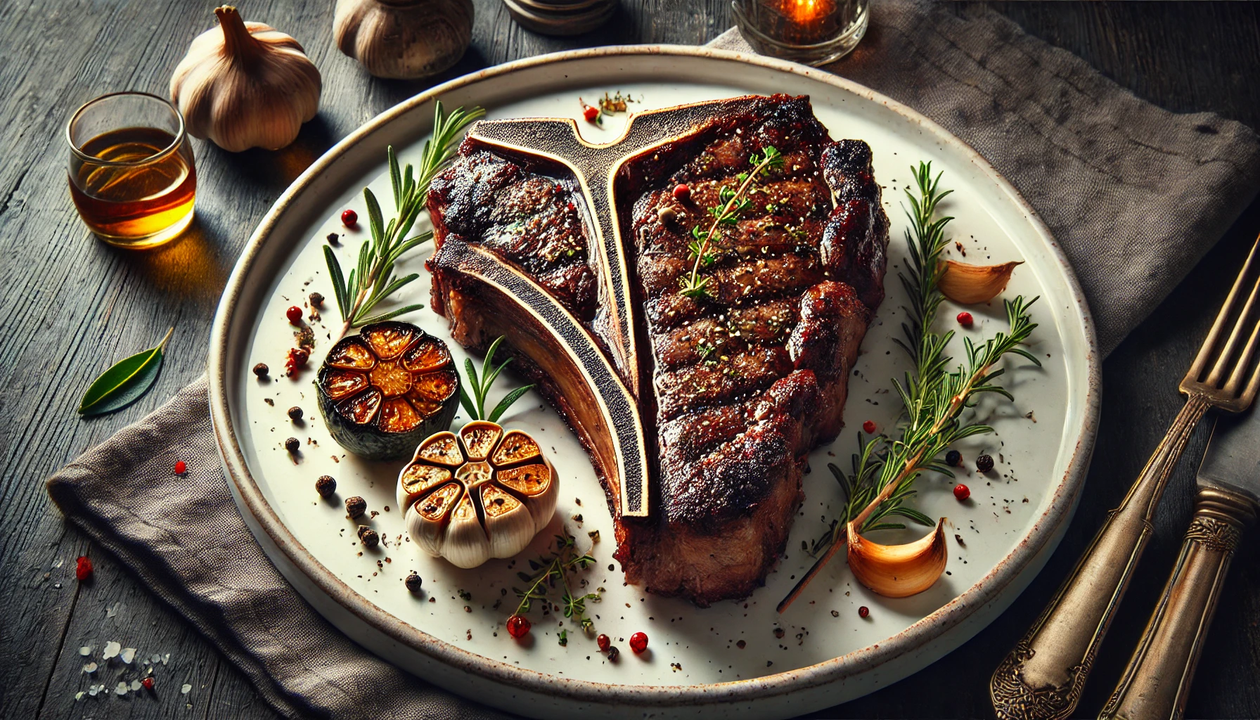 T-Bone Steak met Steakkruiden: Een Robuust Hoofdgerecht