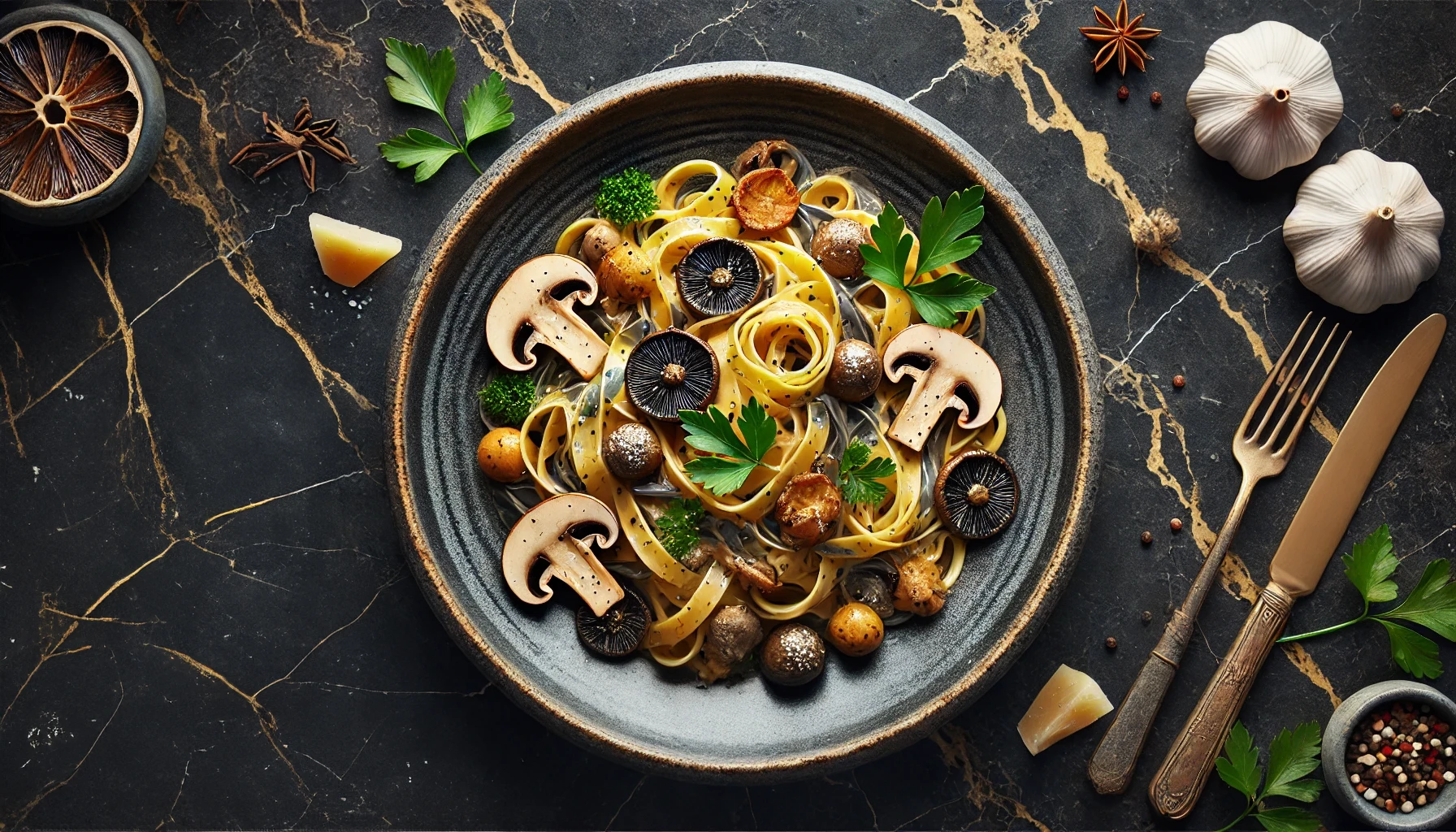 Culinaire Pasta met Paddenstoelen