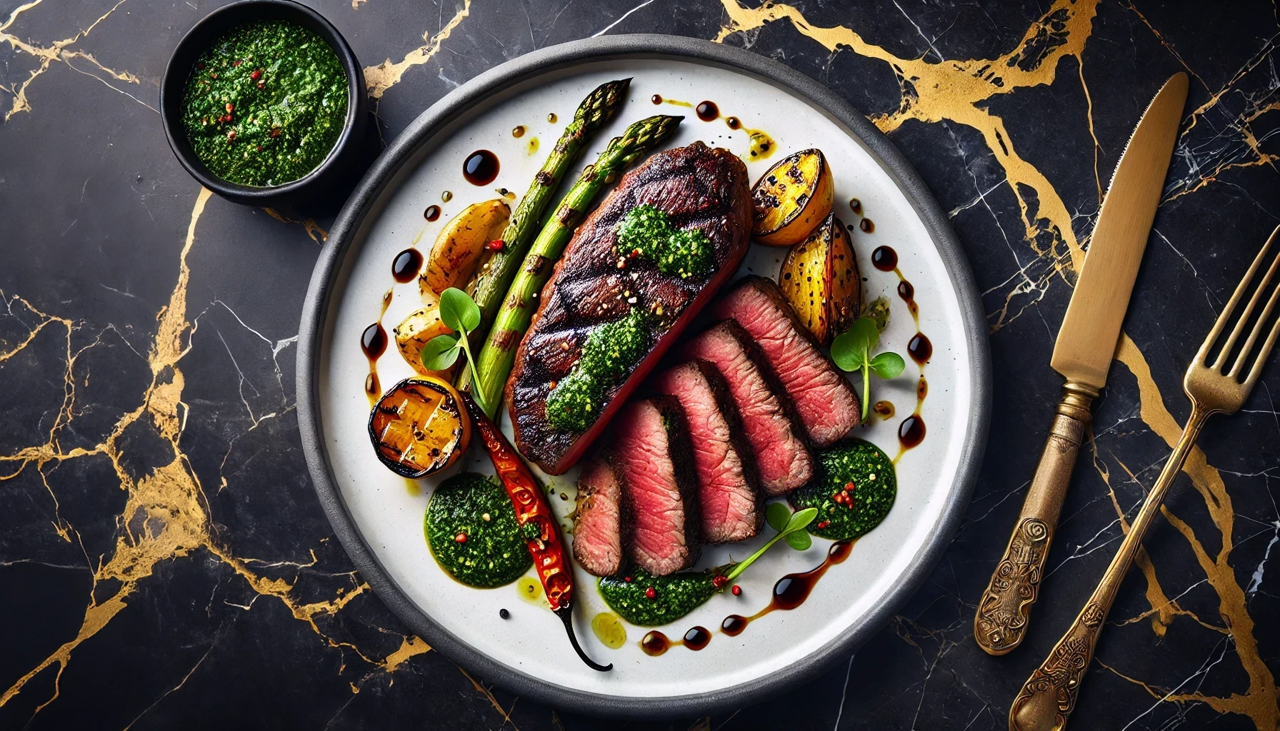 Gegrilde Flank Steak met Chimichurri