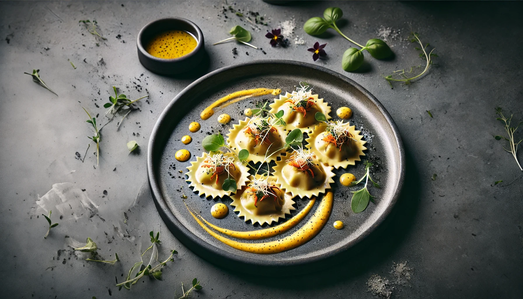 Ravioli met Krab en Saffraansaus Een Elegante Keuze