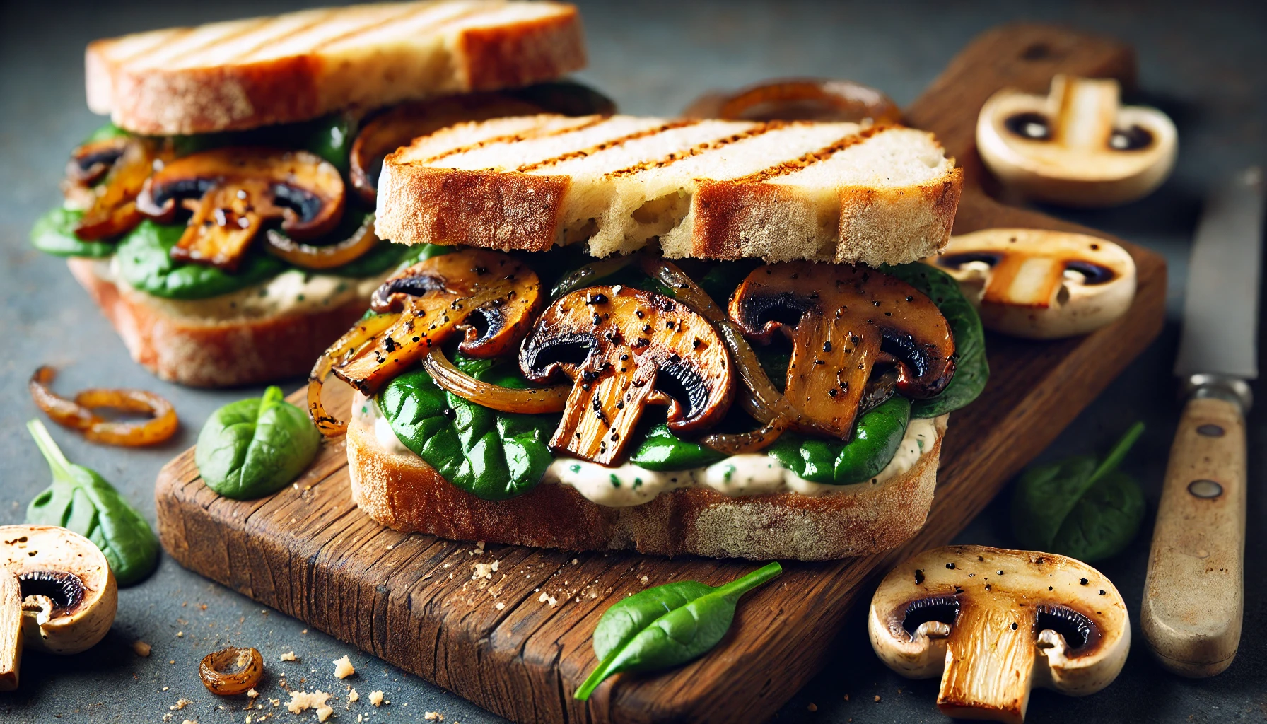 Vegan BBQ Champignon Sandwich