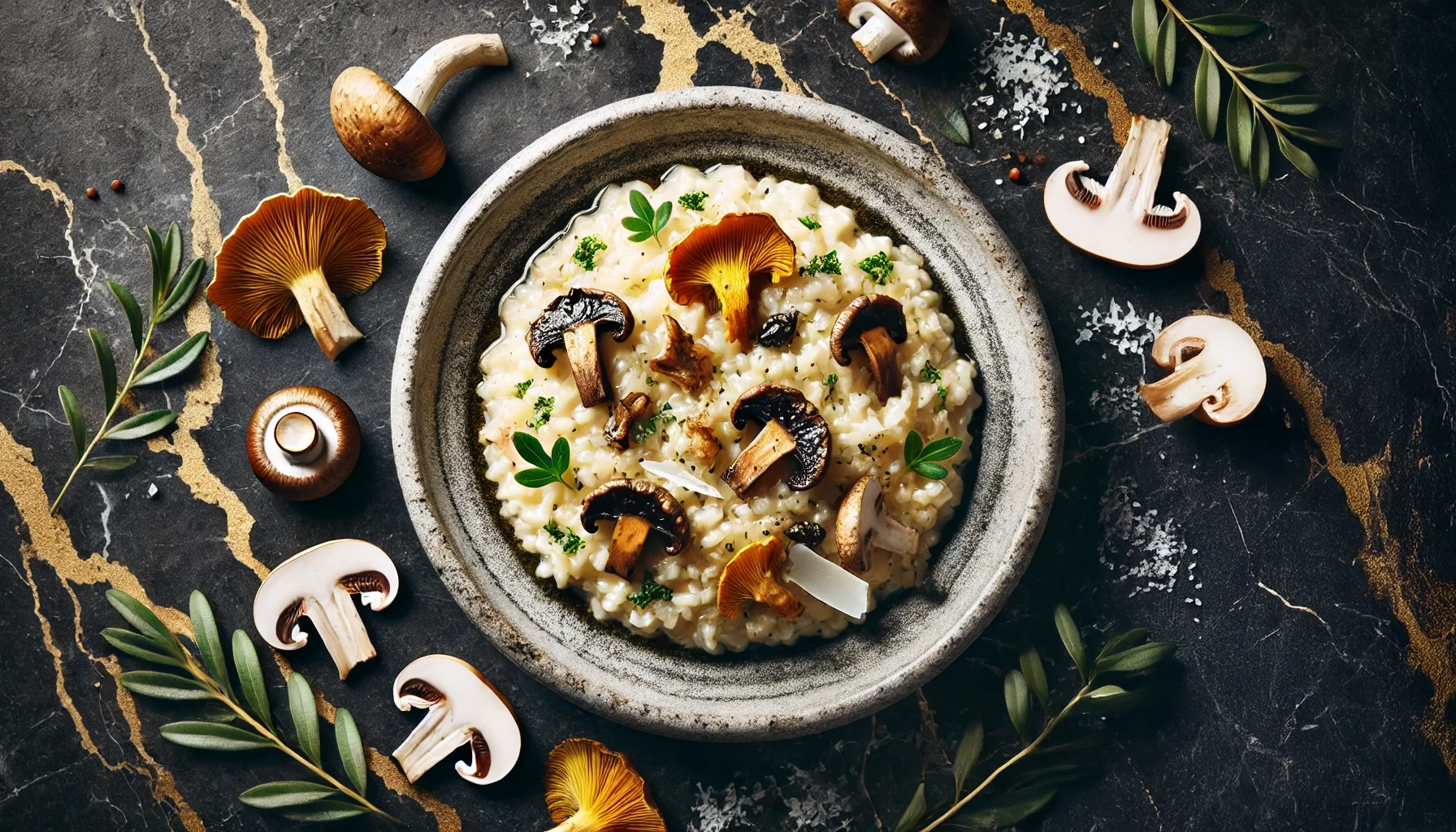 Risotto met Wilde Paddenstoelen