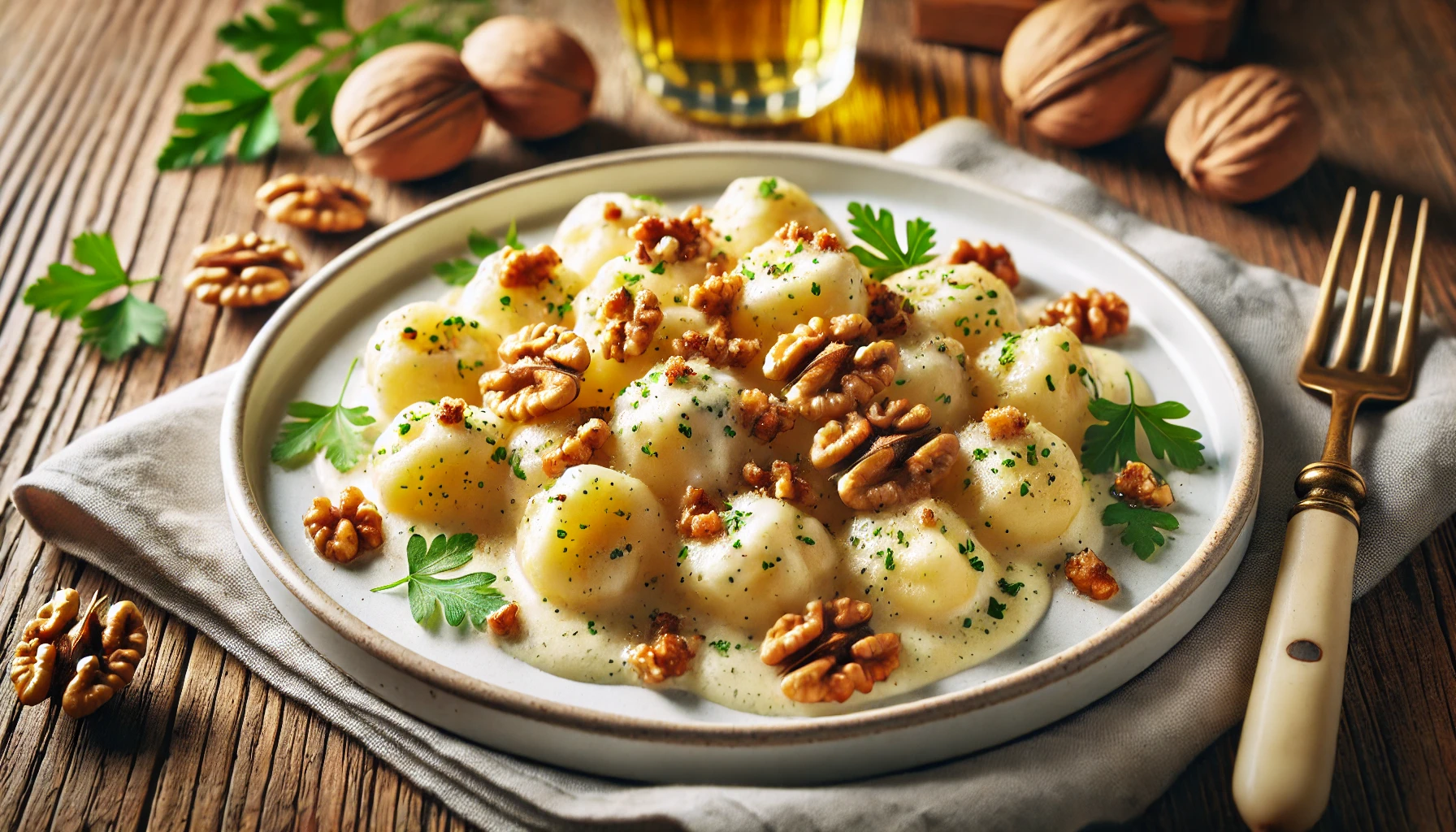 Gnocchi met Gorgonzola en Walnoten