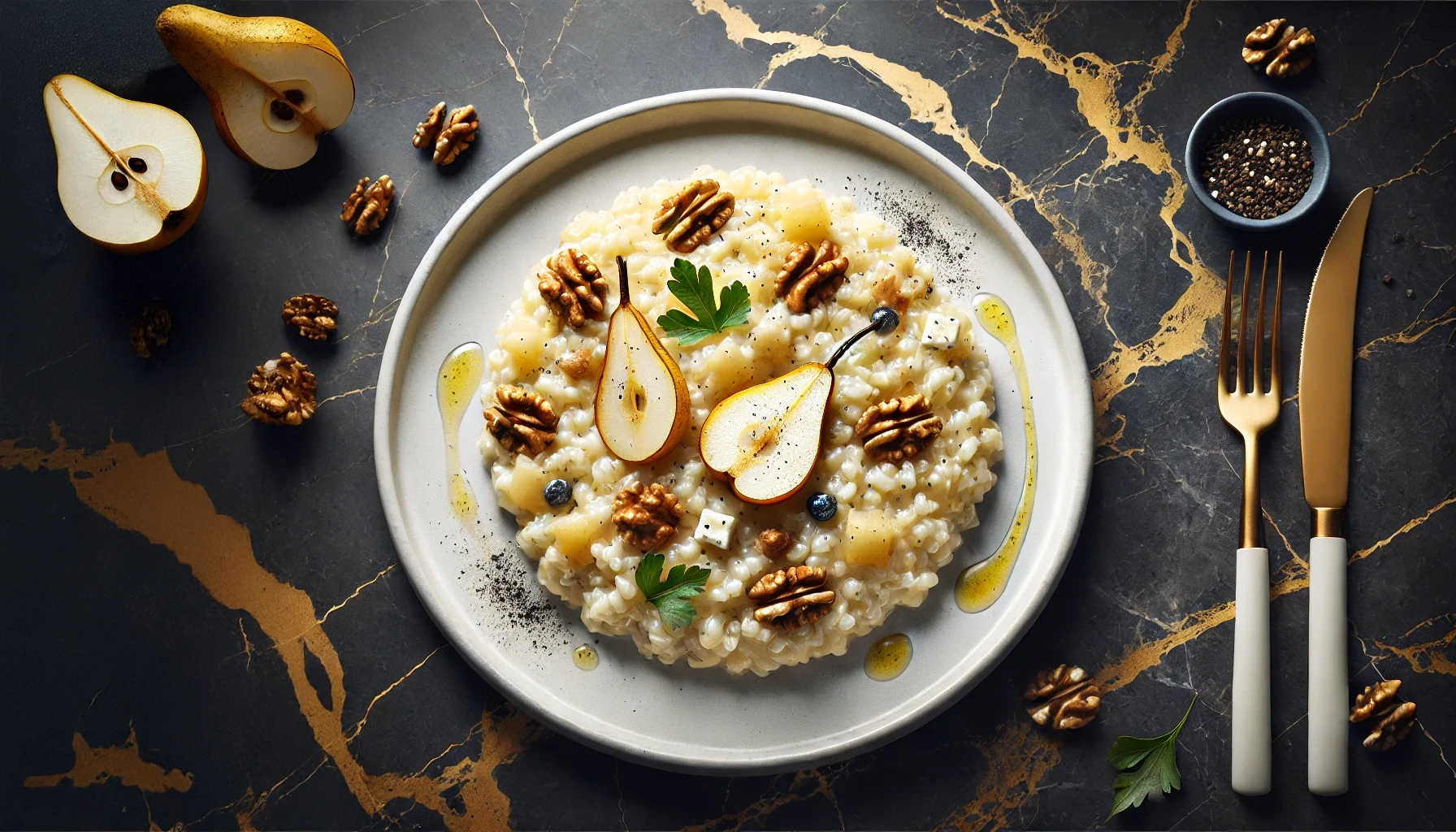 Risotto met Gorgonzola en Peer: Een Verfijnde Balans