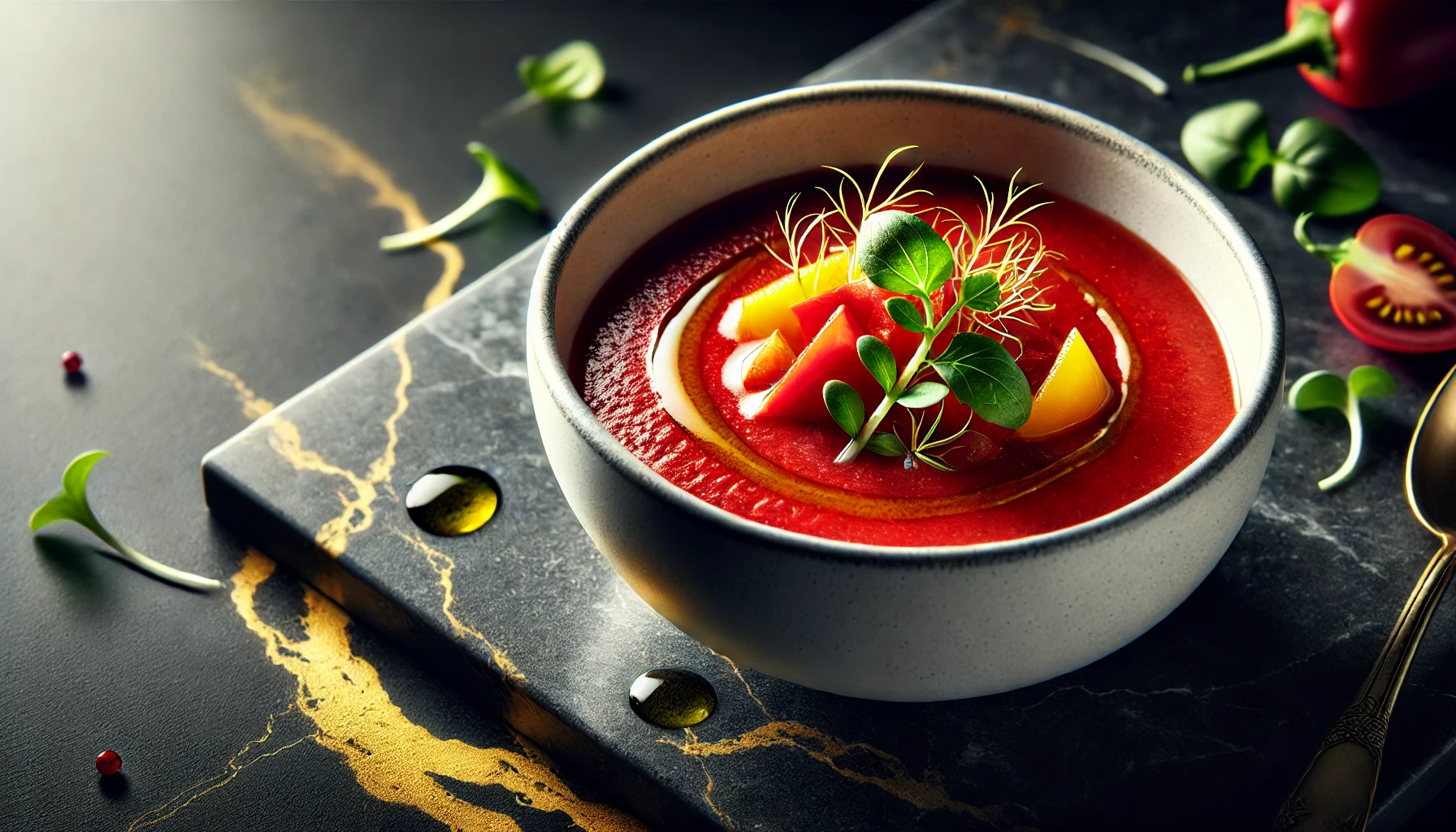 Gazpacho – Koude Spaanse Soep van Tomaten, Paprika