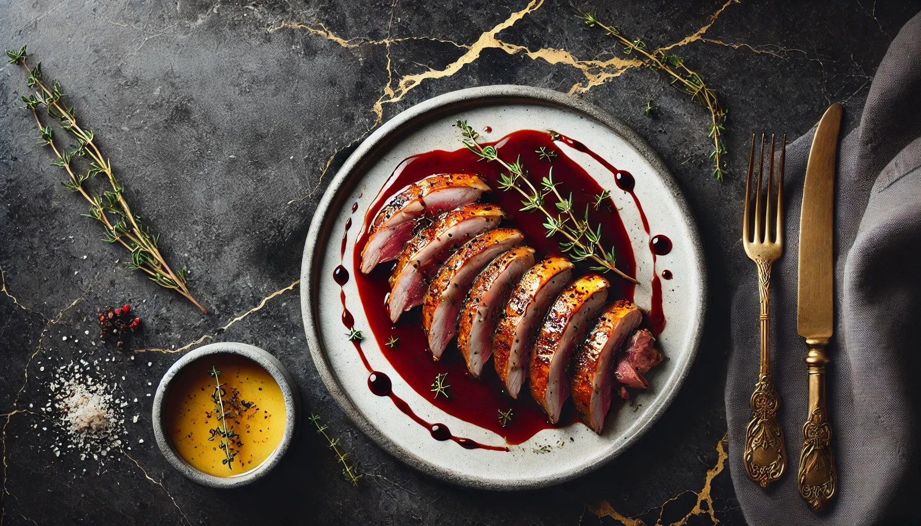 Gegrilde Anjou Duif met Rode Wijnjus: Een Culinaire Sensatie